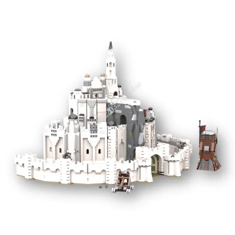 

4337PCS Customized MOC The White City Medieval Castle Buildings Model Blocks Bricks Children Aducate DIY Birthday Toys Gifts