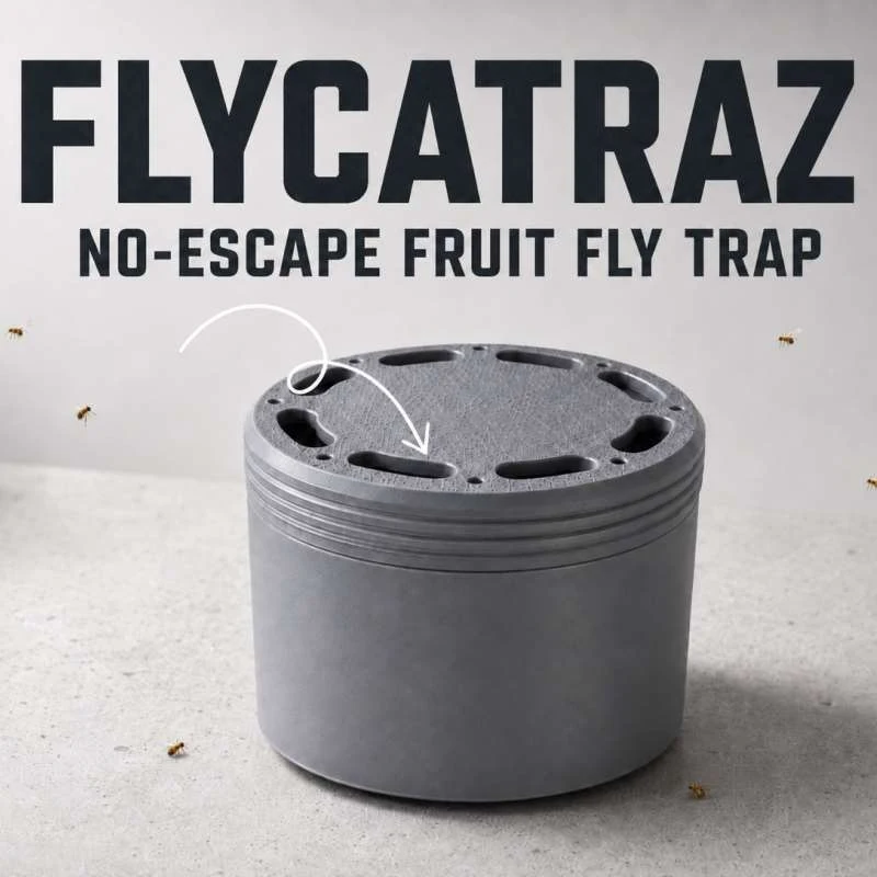 Escape Proof Fruit Fly Trap Kitchen Gnat Catcher Physical Insect Trap Reusable for Indoor Home Use