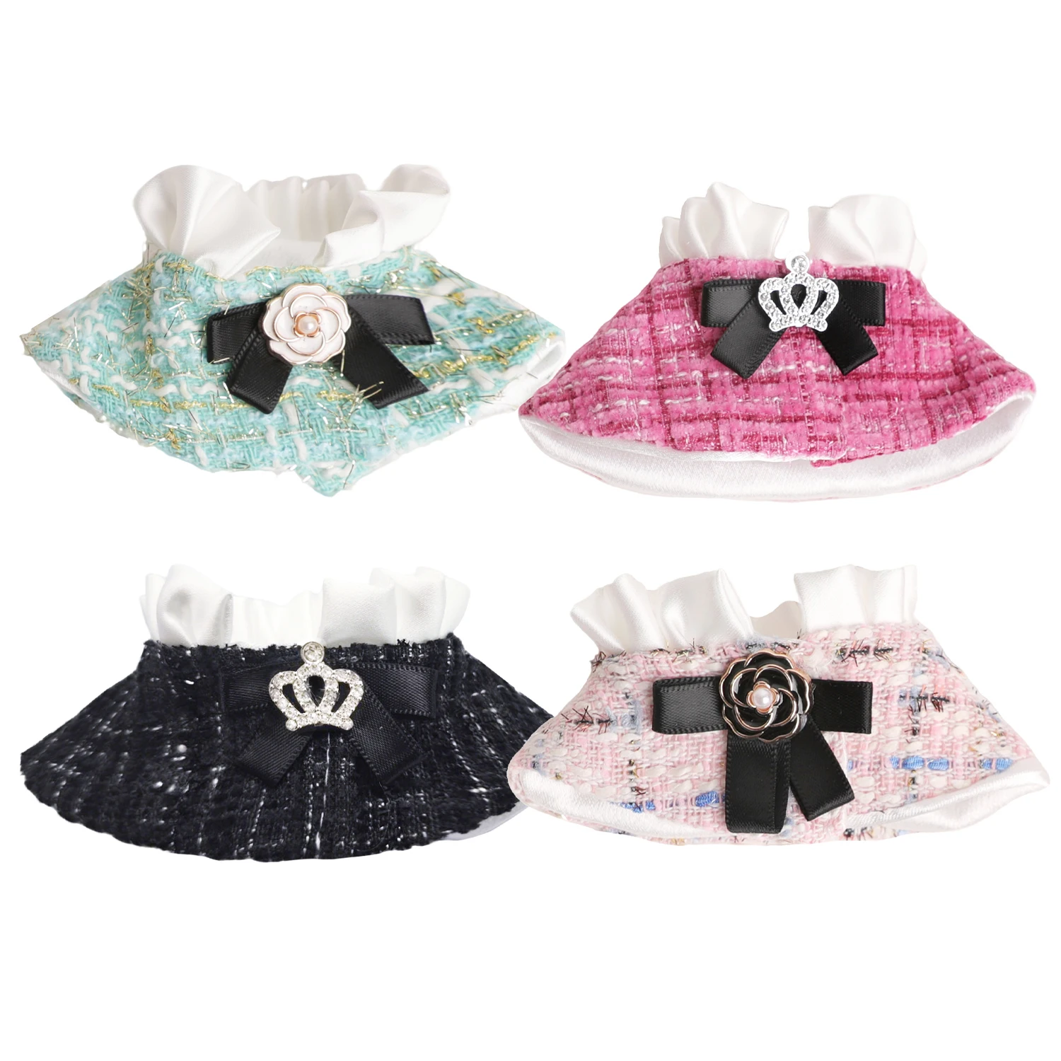 

Doll Accessories For 17cm Labubu Doll Fashion Jewelrys Crown Flower Bowknot Shawl For V1V2V3 Labubu Girl Dolls Cotton Toy Gift