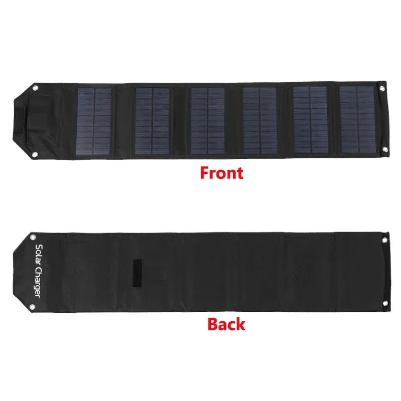 60W/80W/100W Folding Solar Panel USB 5V Solar Charger Portable Solar Battery Power Bank for Outdoor Camping Hiking + Cable