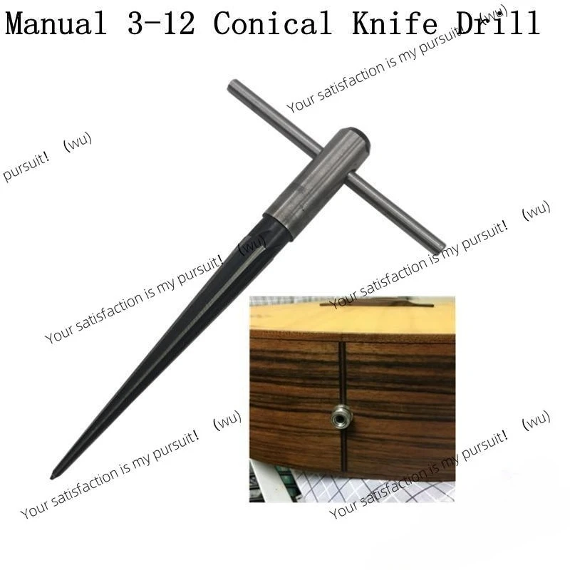 

Guitar Bridge Pin Hole Handheld Reamer Tools T-Shaped Steel Handle Tapered 6 Fluted Chamfer Reaming DIY Woodworker Cut Drill