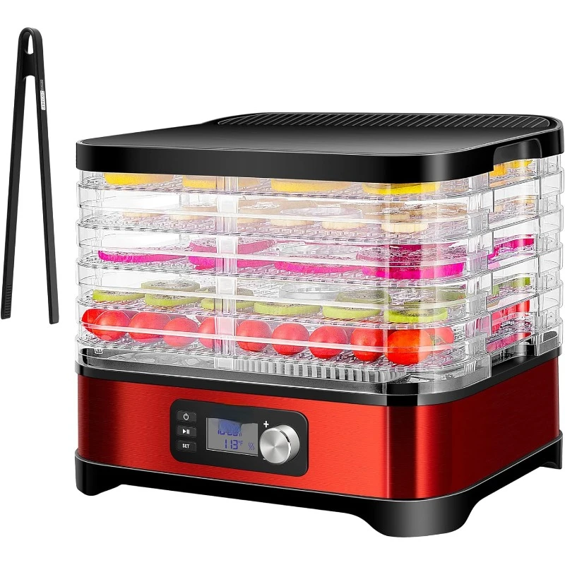 

Food Dehydrator, Electric 400W 5 Trays Hydrator Machine with 48H Timer and 95-176℉ Temperature Control for Fruit Vegetable