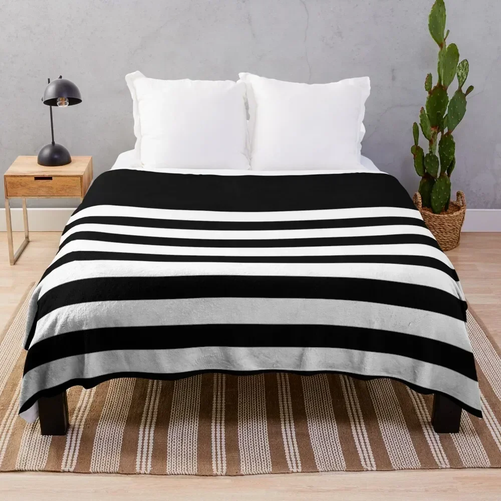 

Black and white striped Throw Blanket All Weather Soft Throw Blanket for Sofa
