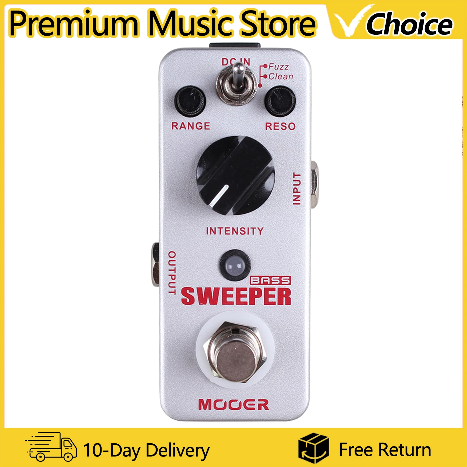MOOER Guitar Effects Pedal Sweeper Bass Dynamic Envelope Filter Full Metal Shell True Bypass Electric Guitar Bass Accessories