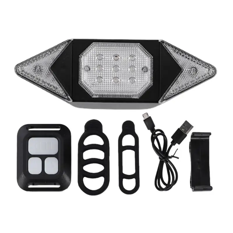 

Rear Light For Bicycle Waterproof Bikes Tail Light USB Fast Charging Smart Remote Control Waterproof Rechargeable Flashlight For