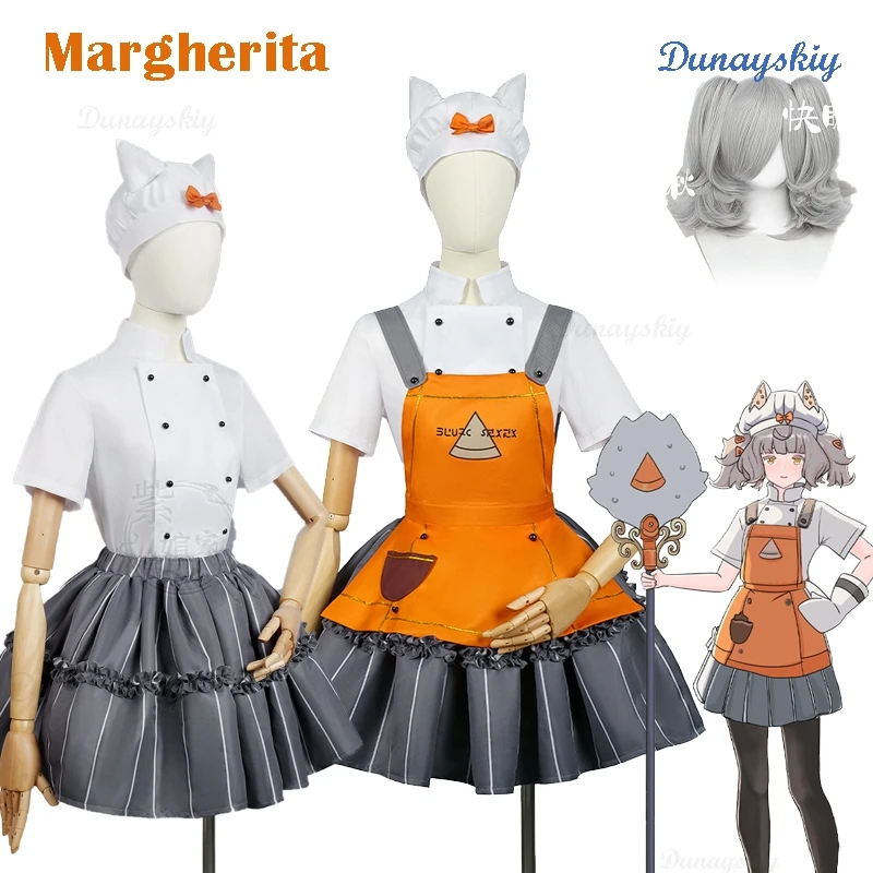 

Pizza Shop Owner Wuthering Waves Trattoria Margherita Cosplay Game Wuwa Outfit Costume Wig Apron Halloween NPC Roleplay Clothes