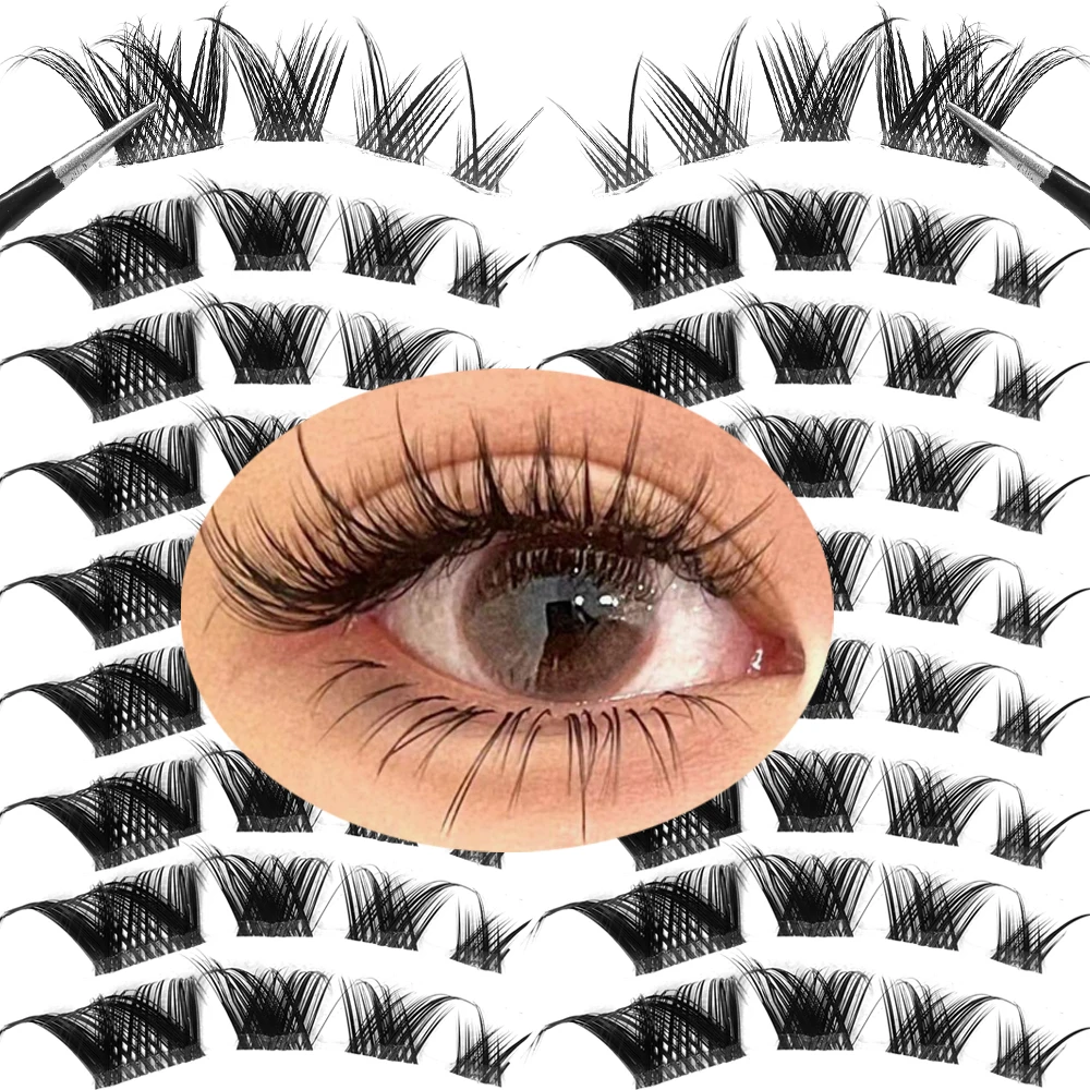 Foxy Series Fake Eyelashes 3D Curl Winged Natural Realistic Messy Eye Elongated Thick False Eyelashes 10pairs Soft False Lashes