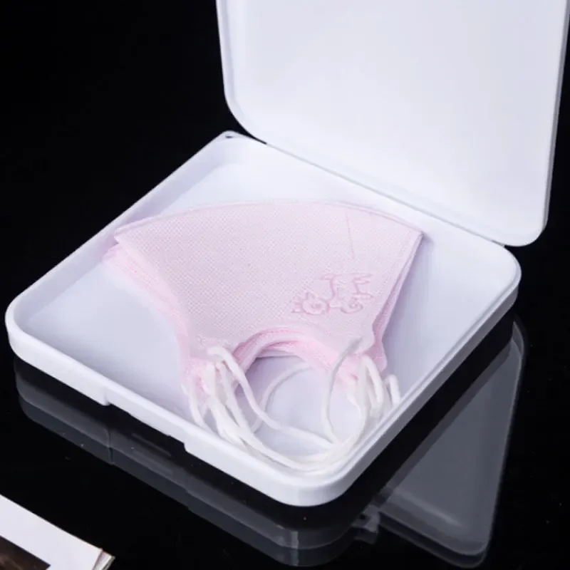 Portable Mask Storage Box Mouth Case Dustproof Mask Container Organizer Household Moisture-proof Mask Box