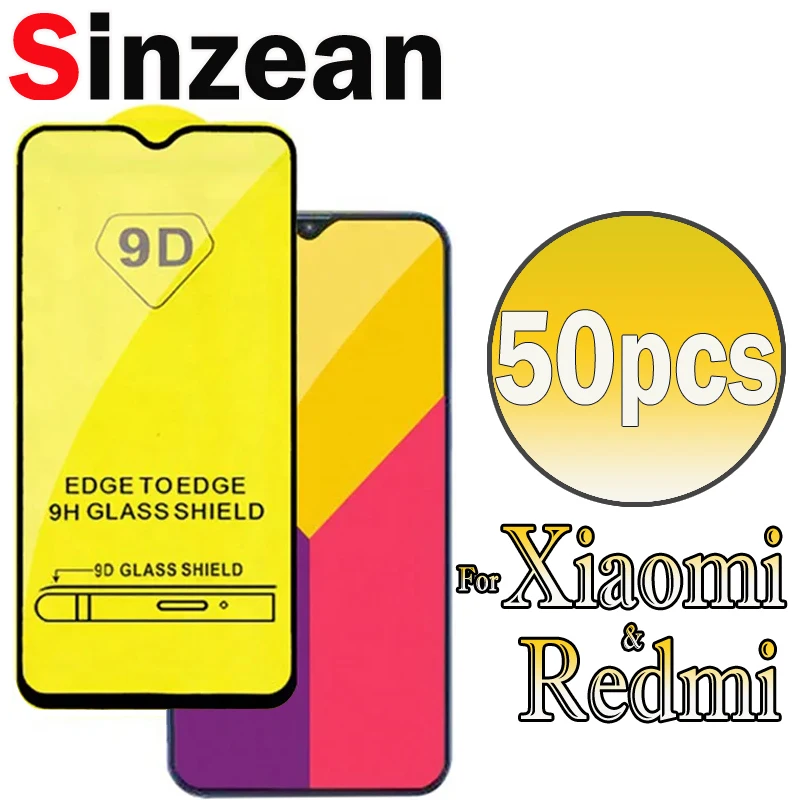 

50pcs For Xiaomi 14 13 POCO F6 X6 M6 X5 M5 Redmi Note 13 12 11 10 Pro 13C 11A 10A 12C 9D Full Tempered Glass Screen protector