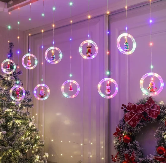 LED curtain lights, ice bar lights, Christmas decorative lights, Christmas tree pendants, shop window lights for decoration