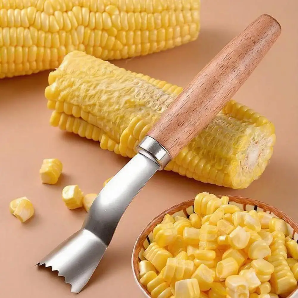 

Fresh Corn Kernel Cutter Corn Cob Peeler Corn Kernel Remover with Ergonomic Handle Arc-Shaped Shovel Head Multipurpose Kitchen G