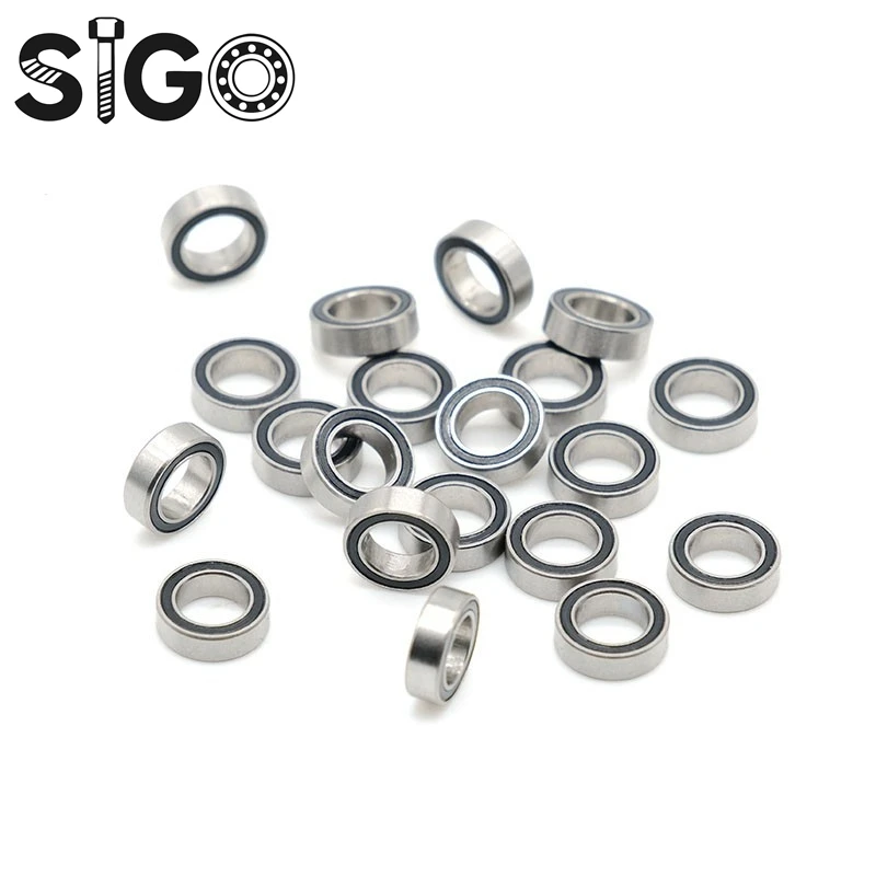

10PCS SMR85RS 5x8x2.5 Mm Black Rubber Sealed 440C Stainless Steel Miniature Ball Bearings ABEC-7