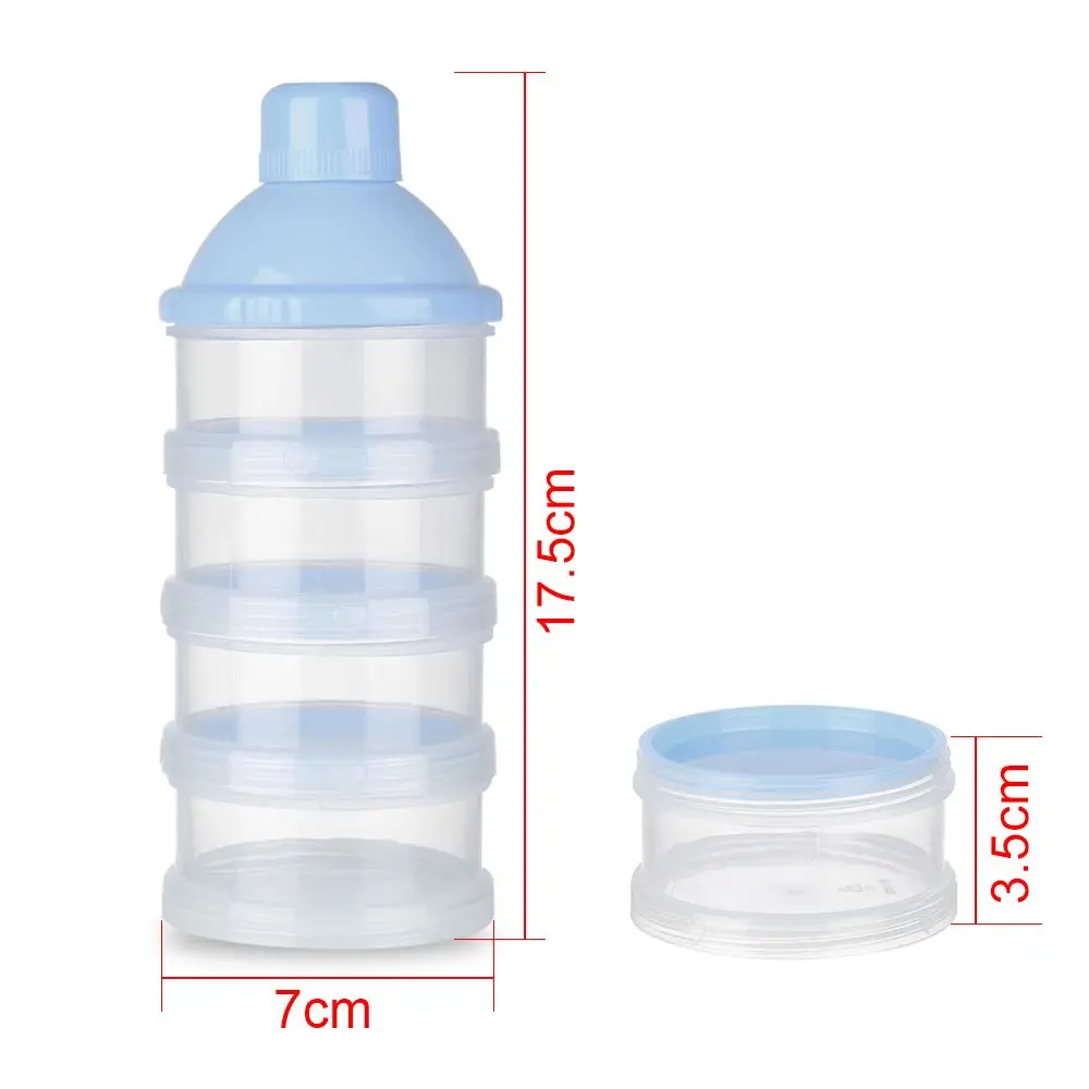 Travel Feeding 4 Layers milk powder container baby milk bottle food storage box Formula dispenser