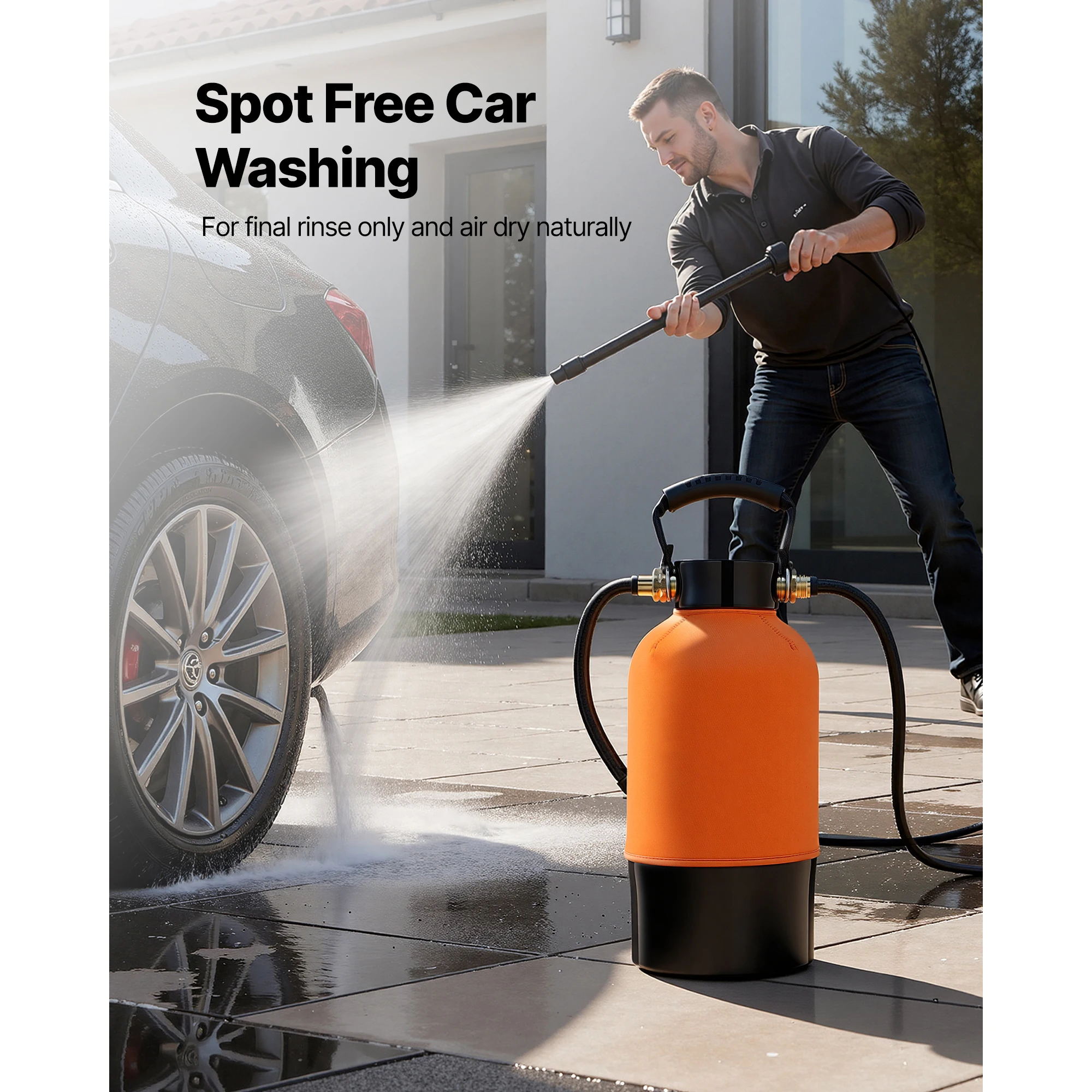 SucceBuy Deionized Water System for Car Wash Spotless Car Wash Water System with 5/10L DI Resin & TDS Meter for Cars RVs Windows