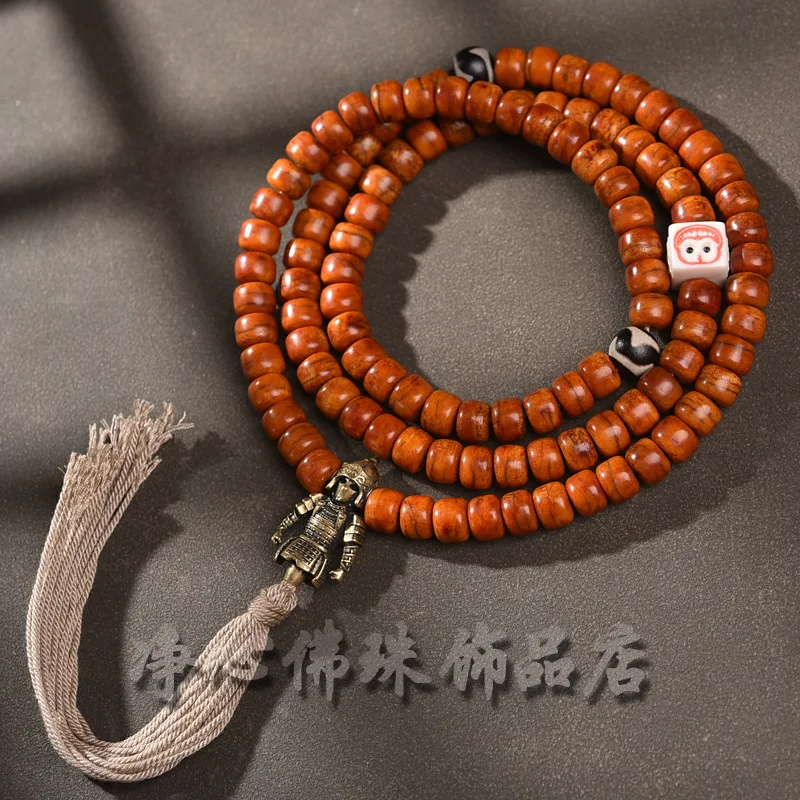 Tibetan Return Old Materials Camel Bone Necklace 108 Pieces Crafts Buddha Beads Rosary Tiantian Tag Multi-Wrap Bracelet Halter