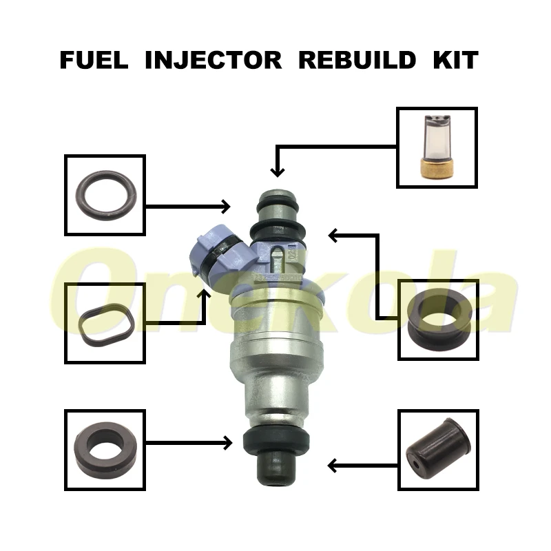 Fuel Injector Service Repair Kit Filters Orings Seals Grommets for 23250-50010 FOR TOYOTA LEXUS SUPRA LS400 1UZFE V8 32v 90-93