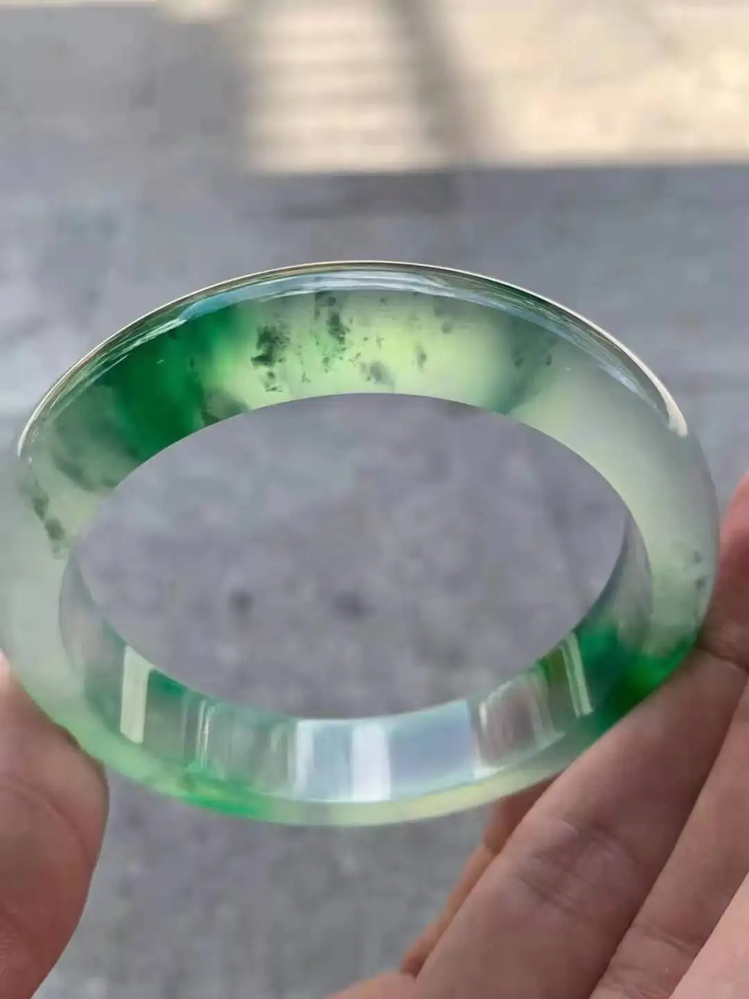 New Natural Myanmar Jadeite Bracelet Handcarving Real Jade Original Ecological Pattern Jewelry Bangles