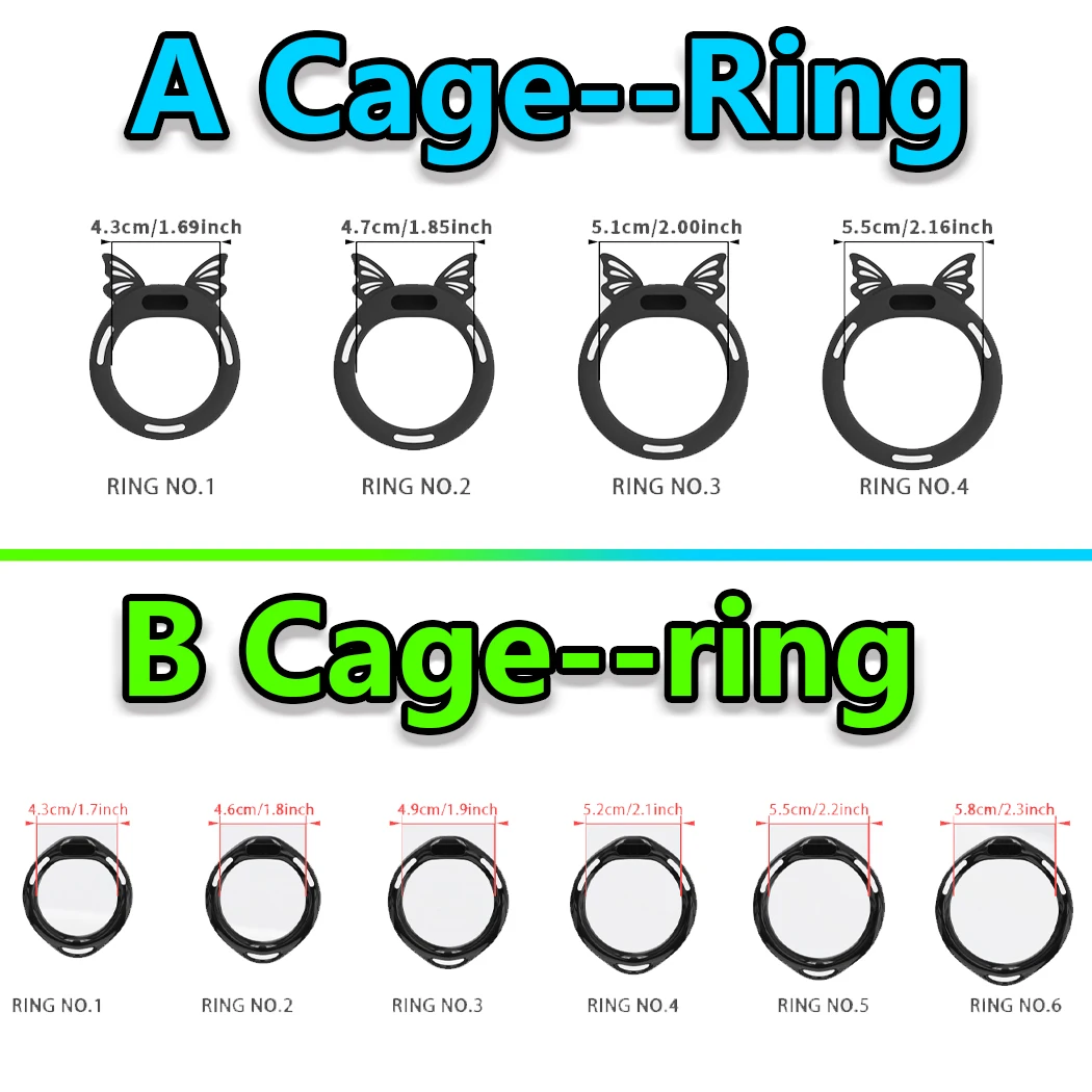 Soft Silicone Chastity Cage Device Anti-Cheating Penis Lock with 4 Size Cock Rings Penis Restraints for Men Discreet Sex Toys view 5