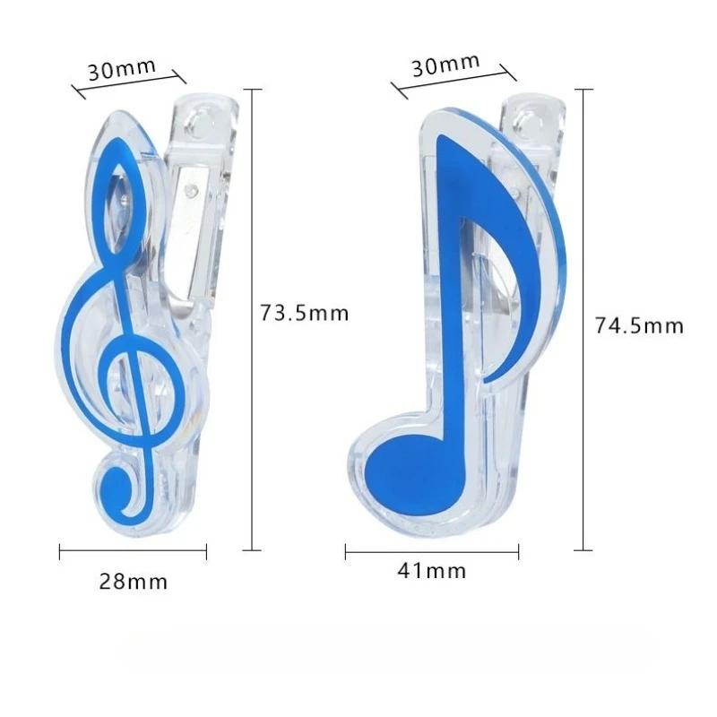 1-10 Buah Klip Kertas Huruf Catatan Musik Plastik Lembar Buku Musik Piano Folder Penyangga Pegas untuk Alat Tulis Biola Gitar Piano