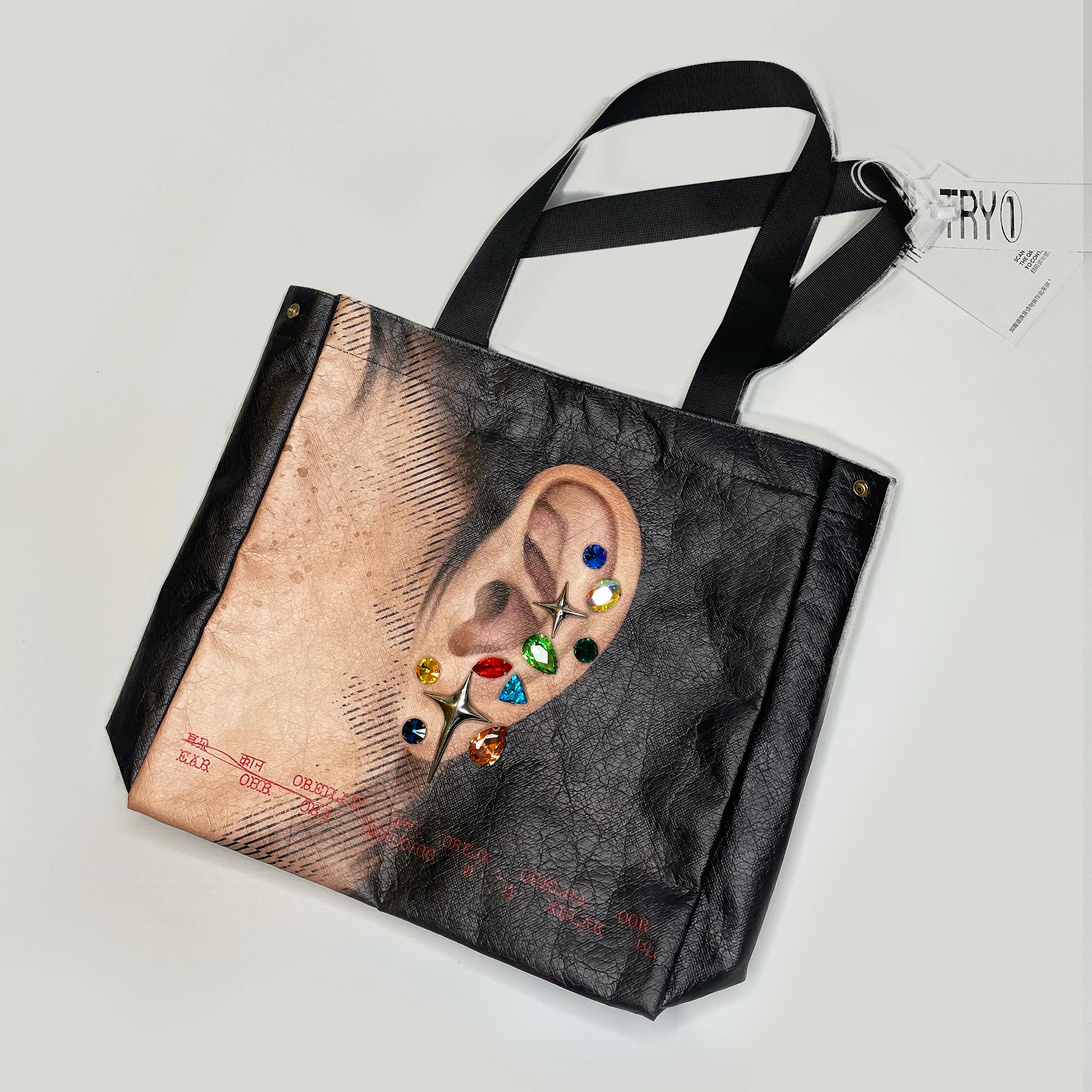 

Large Capaci Waterproof DuPont Paper Cuter Bag Original Design Tote Single oulder Bag for Youth Casual Scene