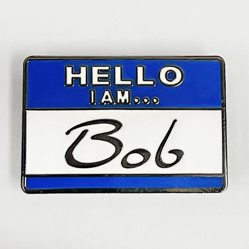 Movie Fight Club Inspired Hello I'm Bob Enamel Pin FILM Badge brooches Hat Jewelry Gifts