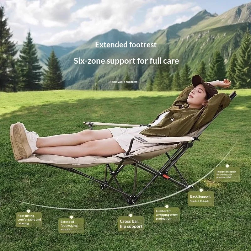 

Кресло для отдыха, толстое мягкое портативное складное кресло, 4-позиционное регулируемое кресло для отдыха на природе, для кемпинга, пляжа, сада, патио, кресло с нулевой гравитацией