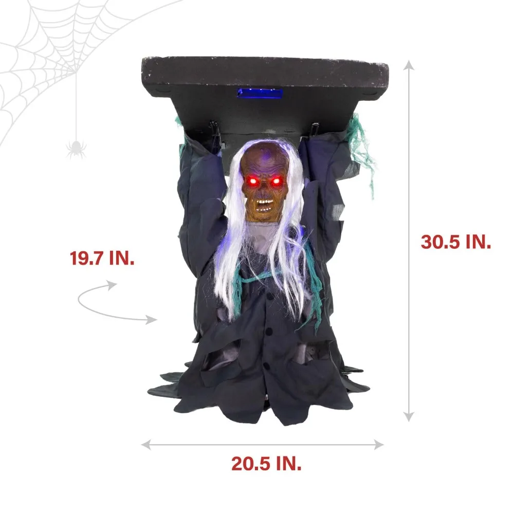 

Украшение на Хэллоуин с аккумулятором, аниматронный демон с активацией при движении и звуком, ребенок со звуковыми эффектами и освещением в помещении