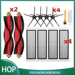 Peças sobressalentes a vácuo robô, Escova lateral principal, Filtro Hepa, Mop para Xiaomi Roborock, S5, S502-00, S502-02, S5 Max, S6, S6 MaxV, S6 Pure, E4, E5