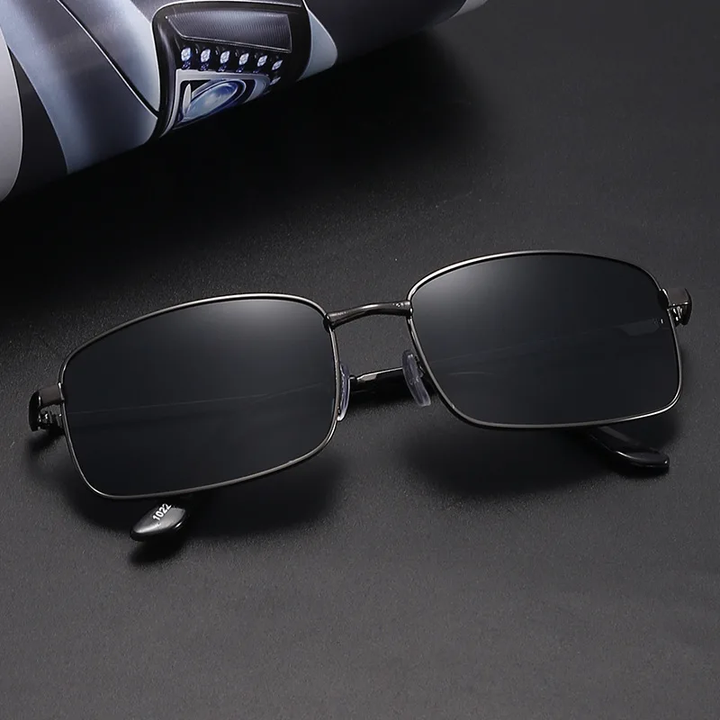 Rectangle Polarized Sunglasses For Men Women Fashion Luxury Design Night Vision Driving Square Yellow Sun Glasses Eyewear 2024