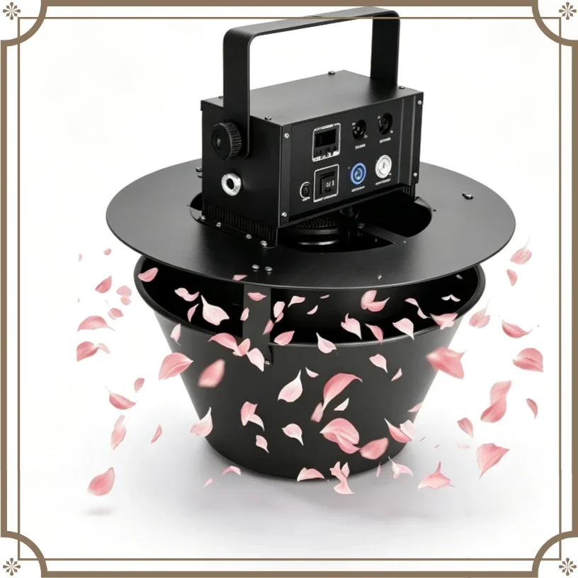 Electric Confetti Launcher Portable Hanging Swirl Rotatable Petal Blower Stage Floating Automatic Color Paper Machine