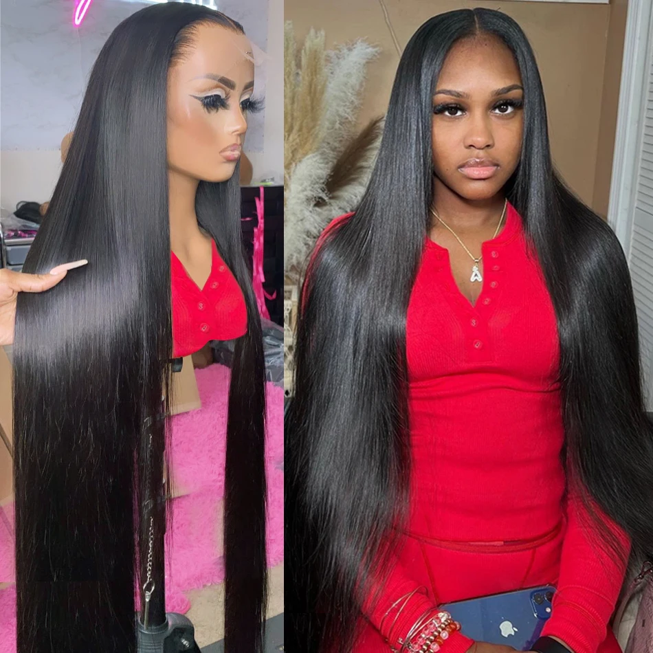 Straight Lace Front Human Hair Wigs For Black Women Natural Hairline Transparent 13x4 Lace Frontal Wig Human Hair Pre Plucked