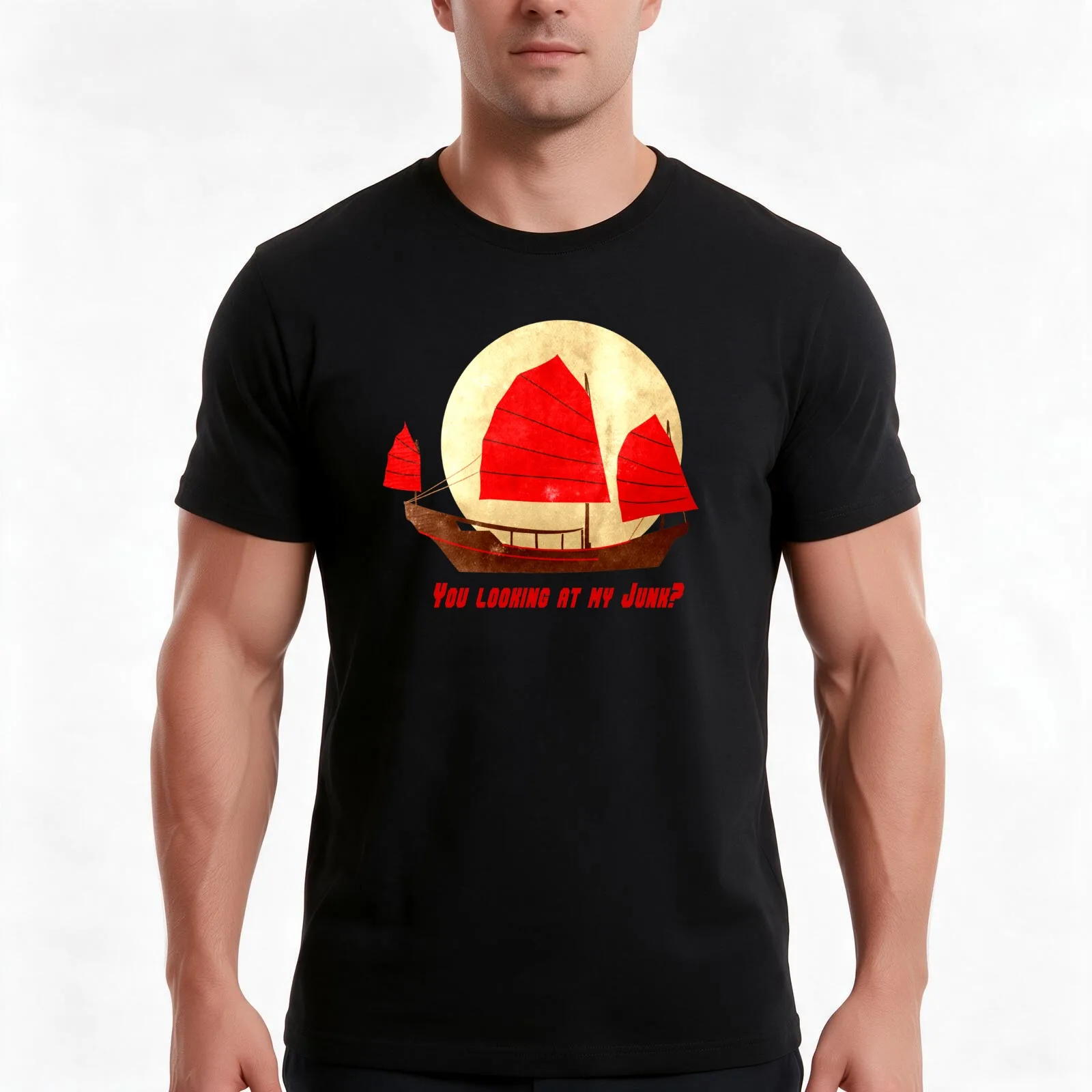 You lookin' at my Junk? T-Shirt, Summer Casual Cotton Tee, Oversized Streetwear Tops, Vintage Graphic Print, Unisex Men Women