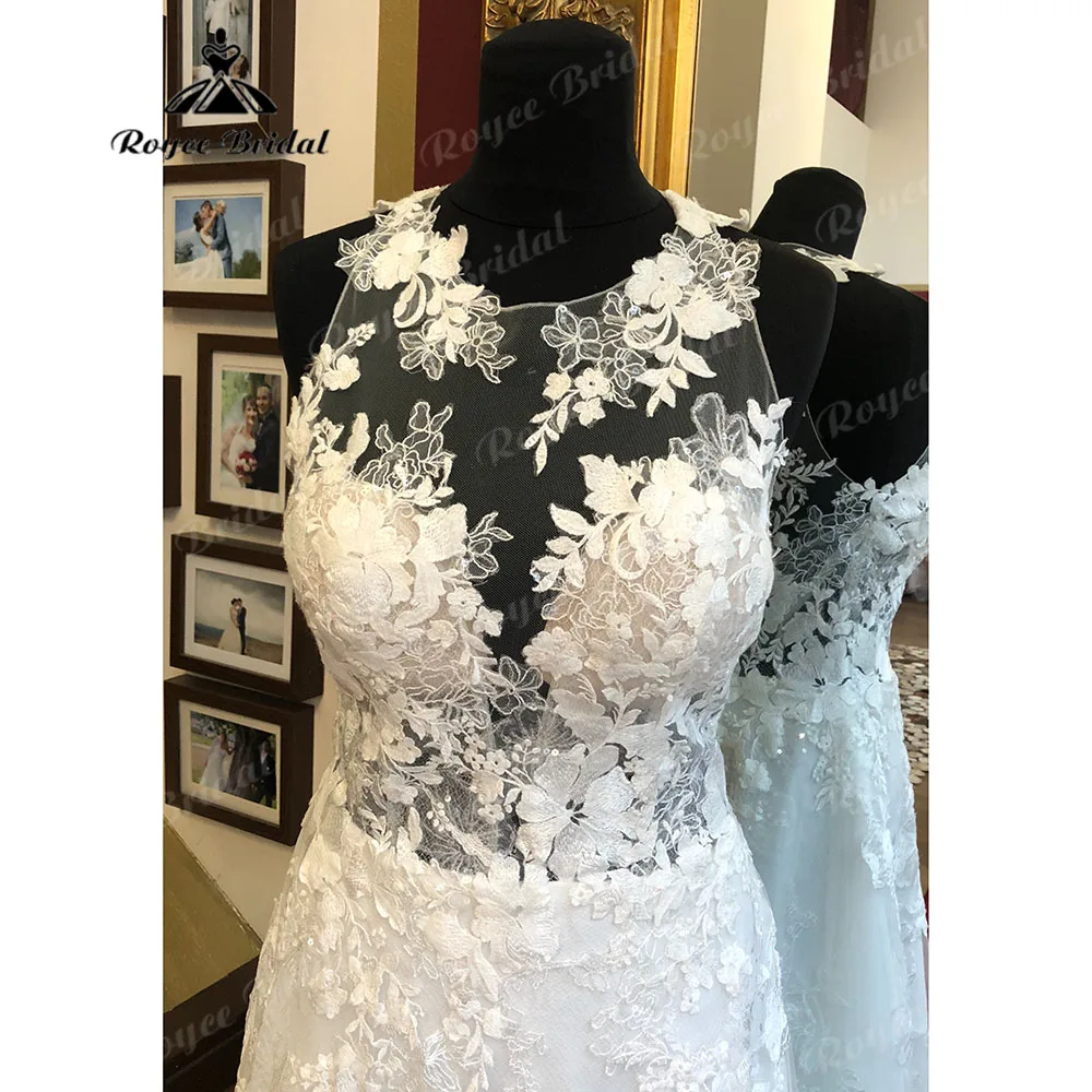 Hojny koronki Flora Bridal linia Boho weselny sukienka dla kobiet 2023 Vestido De Novia suknie ślubne kobiety Custom Made Roycebridal