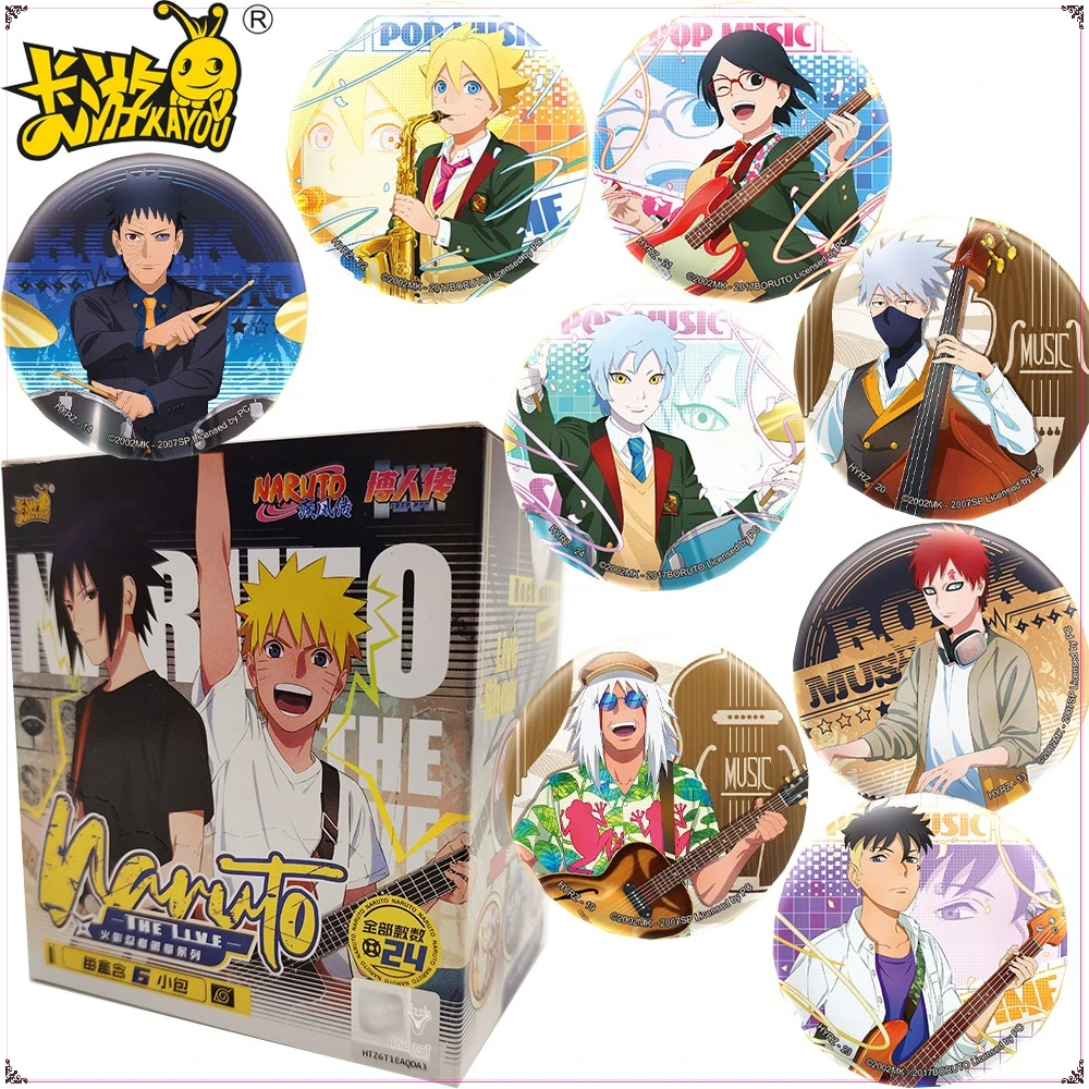 

KAYOU Original Naruto Anime Trending Portable Tinplate Round Badge Cosplay Custom Collection Brooches for Backpack Pendant Gifts