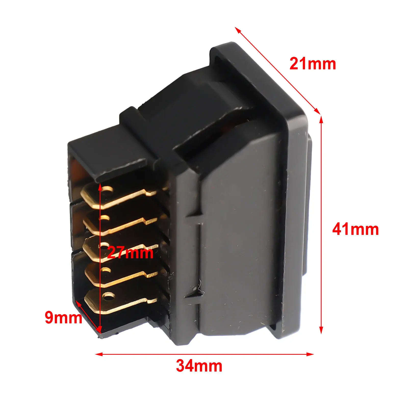 전기 부품 플라스틱 문짝 유리 스위치, 5 핀 스위치, 블랙 자동차 DPDT 20A, 100 000 (번), 5 핀 스위치