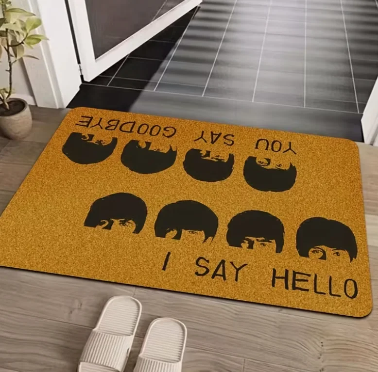 Polyester Chic Kitchen Mat - Easy-Care Machine Washable, Perfect for Living Room & Bedroom Decor Carpet