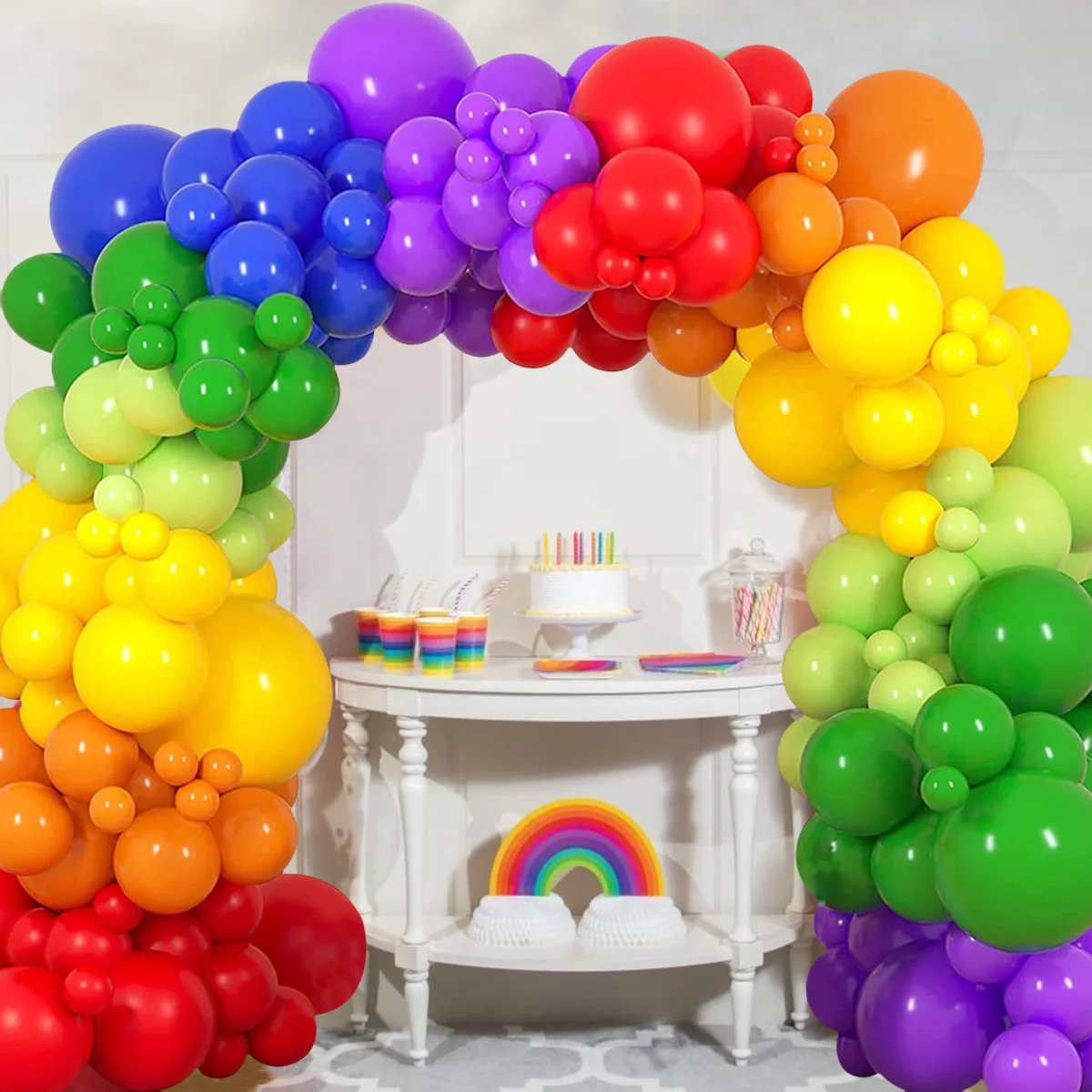 

Colorful Rainbow Balloon Garland Arch Kit Multicolor Latex Ballon Decoration Wedding Birthday Decor Kid Baby Shower Favor Globos