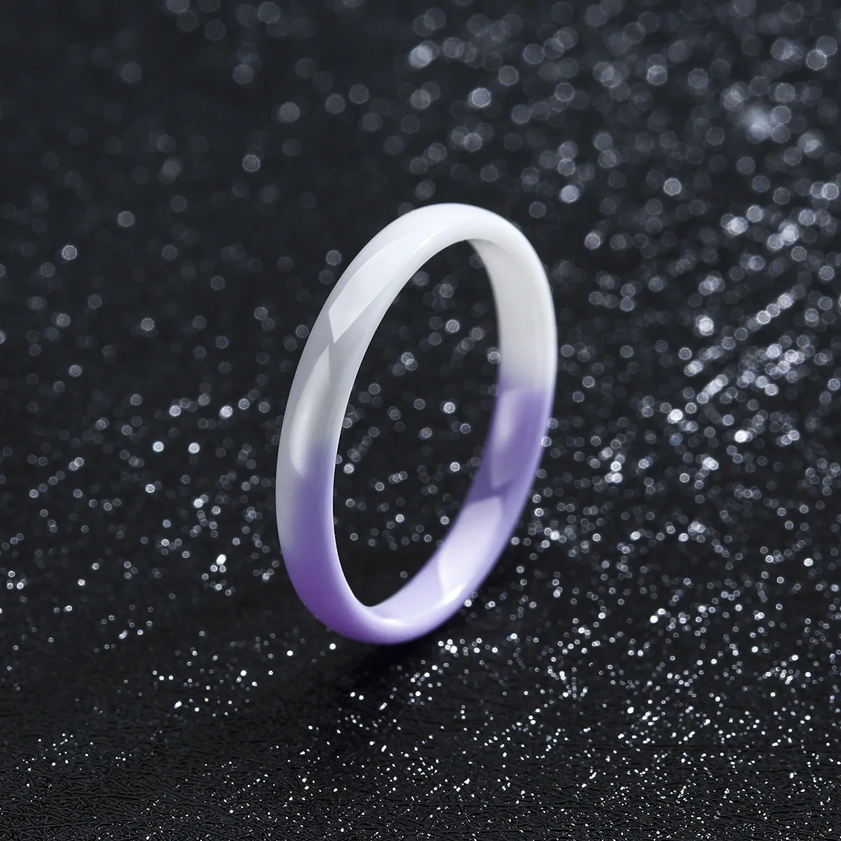 3mm Thin Stackable Ceramic Ring, Minimalist Wedding Band