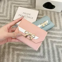 Ladies Short Purse Bags Bow Short Magnetic Purse Discount Ladies Mini Cheap Change Purse Wallets for Women