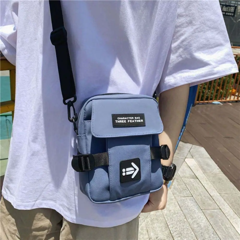 Borsa a tracolla da uomo durevole di grande capacità Borsa in tessuto Oxford regolabile solida Borsa coreana Portafoglio Messenger Borsa a tracolla unisex