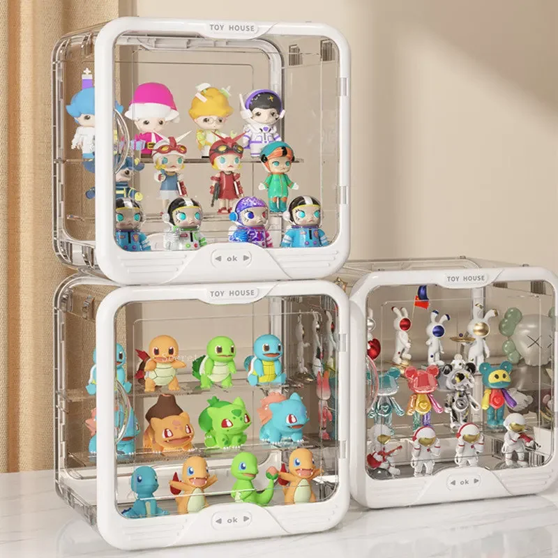 NEW Clear Display Case for Figures Mini Action  Collectibles Box Adjustable Doll Showcase Organizer  Storage