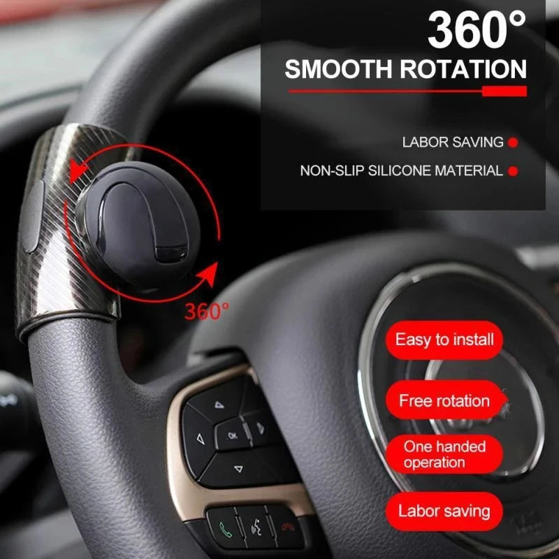 Nowa gałka kierownicy 360 Auto Spinner Gałka samochodowa Wzmacniacz kierownicy Silikonowy uchwyt wspomagania układu kierowniczego Wzmacniacz kuli