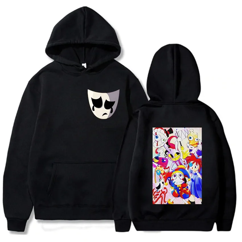 The Amazing Digital Circus Anime Pomni Jax Cartoon Hoodies Women Men Hooded Sweatshirt Streetwear Long Sleeve Multicolor Clothes