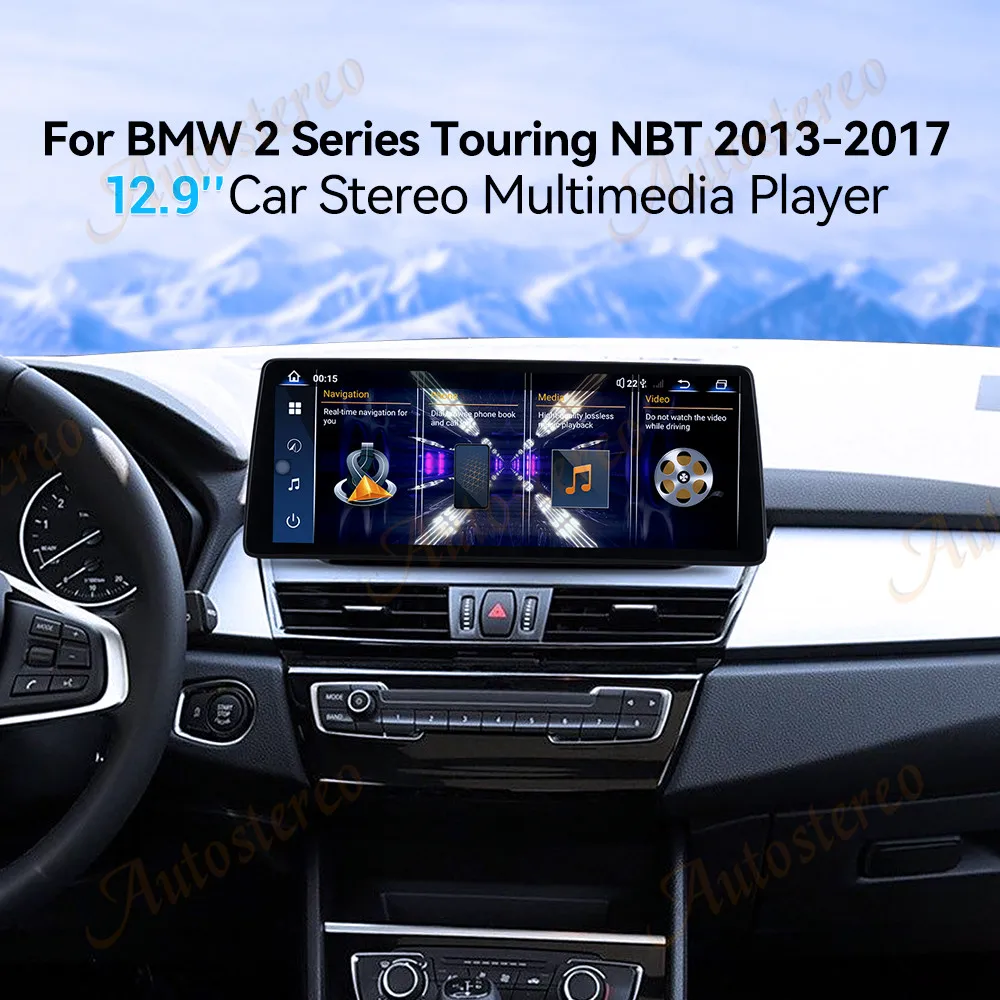 カーGPSマルチメディアラジオ,プレーヤー付きラジオ,12.9インチ,Android 13, 2013-2017,bmw 2シリーズ用
