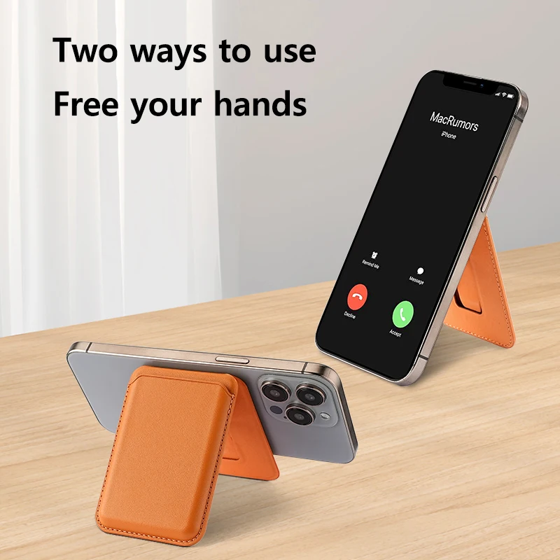 Leather Wallet With Hide Stand Case Strong Magnetic For Magsafe For iPhone 18 17 16 15 14 13 Pro Max Card Holder Pocket Cover view 2