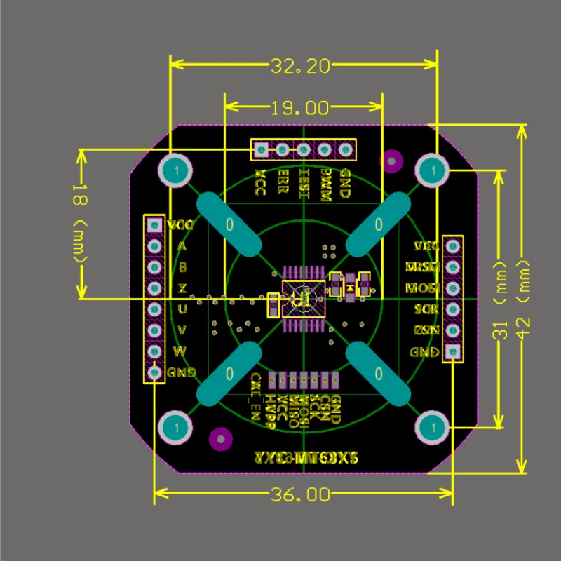ms MT6825/MT6835/MT6826S magnetic encoder supports 1-16384 pulses in
