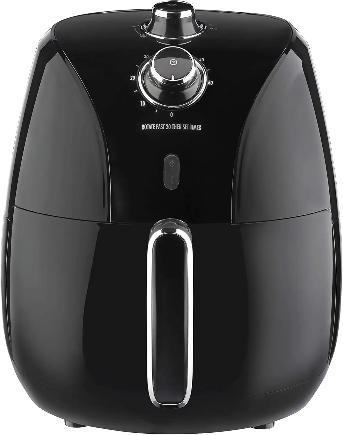 Air Fryer Oven, 5.8 Quart, 1700W, with Temperature Control and 60-Minute Timer, Non-Stick Basket, Black
