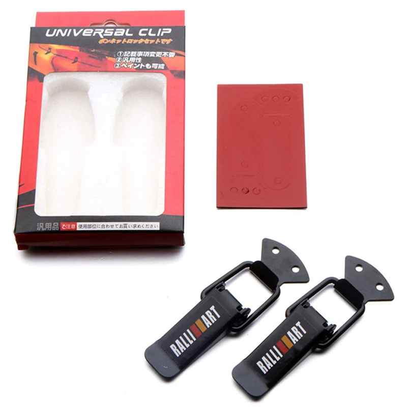 Kit de Ganchos de Seguridad Universales de Gran Tamaño, Duraderos, con Clip de Bloqueo, para Autos de Carreras, Camionetas, Capó, Cierre Rápido