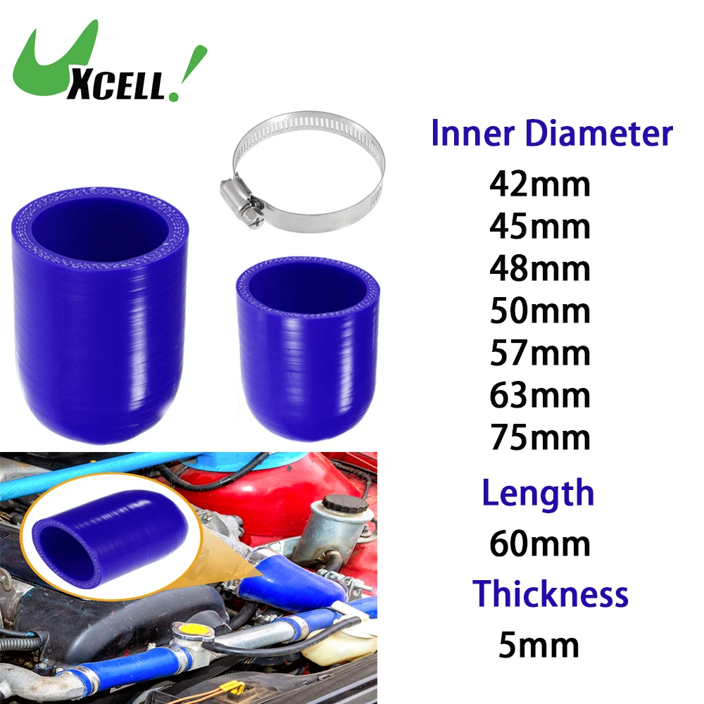 

UXCELL 42/45/48/50/57/63/75mm ID Silicone Hose Cap Intake Vacuum Hose End Plug Coolant Heater Bypass Vacuum Water Port Blue