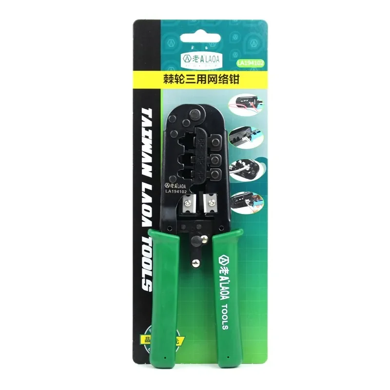 Imagem -06 - Portátil Lan Ratchet Network Clamp Wheel Contact Crimping Tool Kit Crimping Alicate Ferramenta de Mão 3-purpose 4p 6p 8p